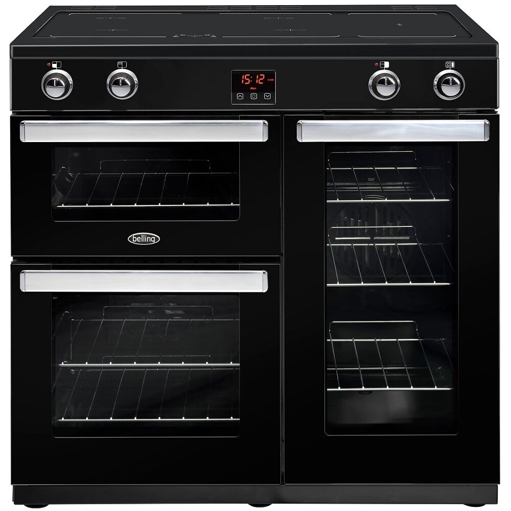 Belling Cookcentre 90EIBLK 90cm Electric Induction Range Cooker - Black