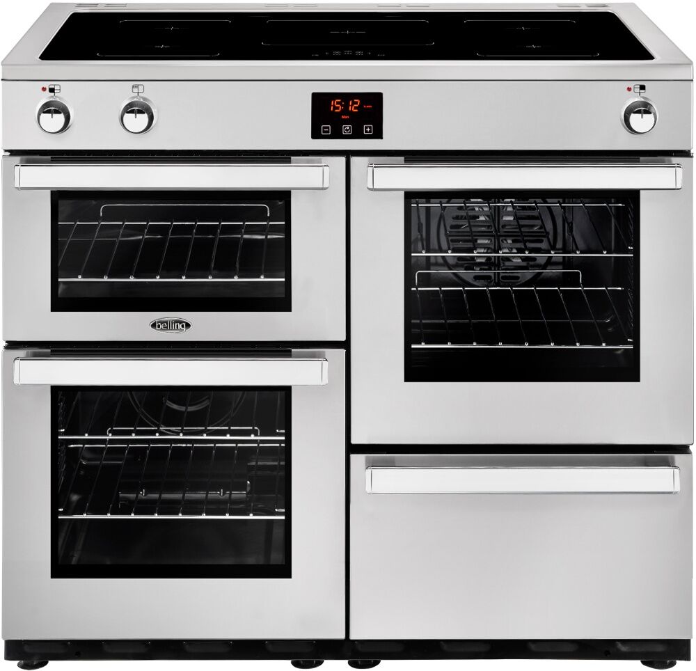 Belling Cookcentre 100EIPROFSTA 100cm Electric Induction Range Cooker-Professional - Stainless Steel