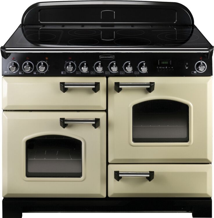 Rangemaster CDL110EICR/C Classic Deluxe Electric Induction 110cm Range Cooker Cream Chrome