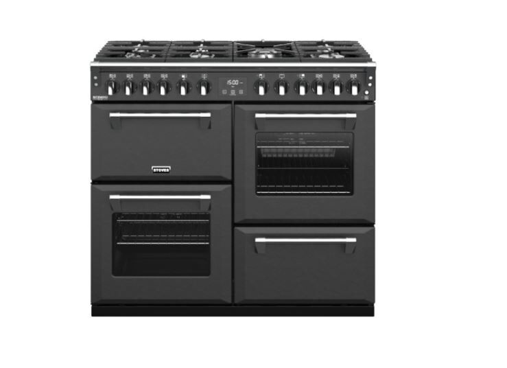 Stoves RCHDXS1000DFCBAGR Richmond Deluxe 444410932 100cm Dual Fuel Range Cooker - Anthracite Grey