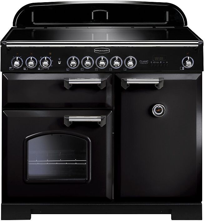 Rangemaster CDL100EIBL/C Classic Deluxe 100 Induction Hob Range Cooker, Gloss Black