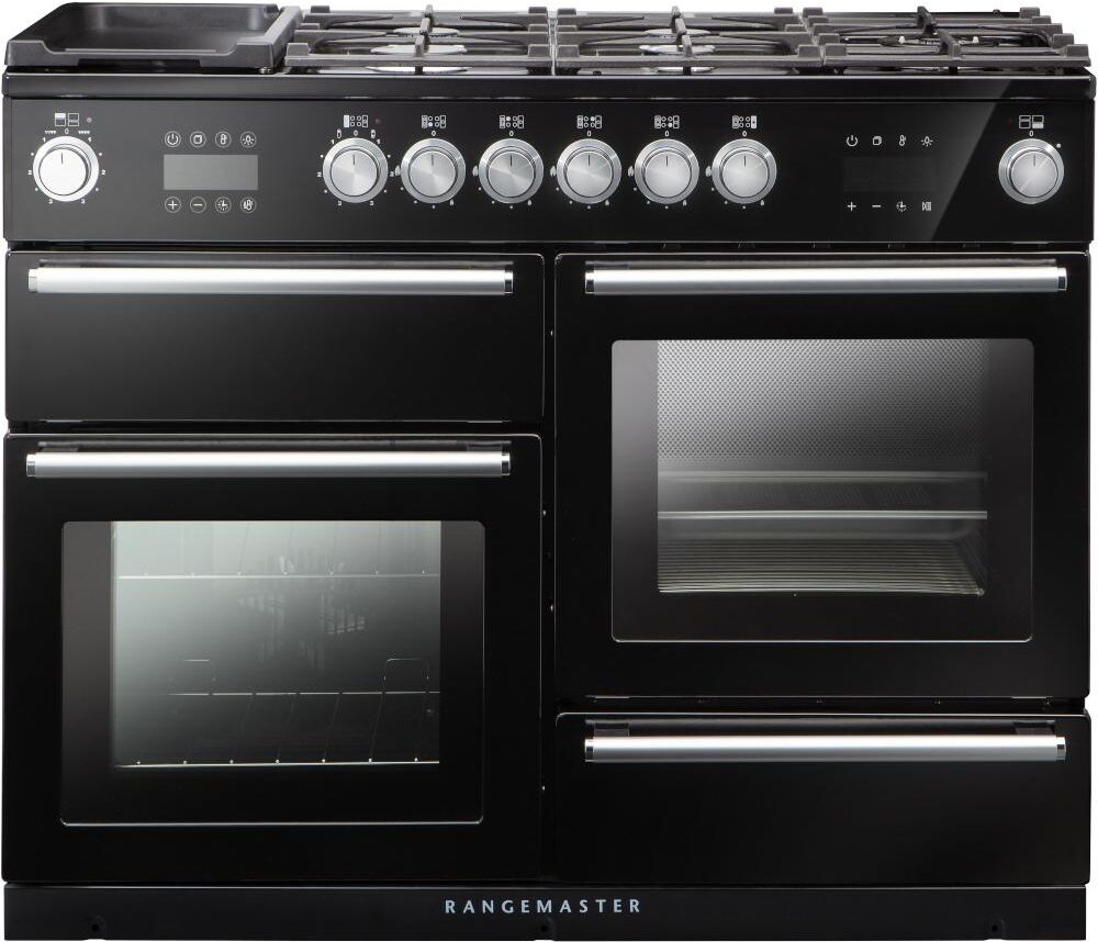 Rangemaster NEX110SODFFBL/C Nexus Steam 110cm Dual Fuel Range Cooker -Black