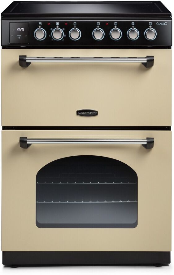 Rangemaster CLA60ECCR/C 128110 Classic 60cm Ceramic Cooker - CREAM/CHROME