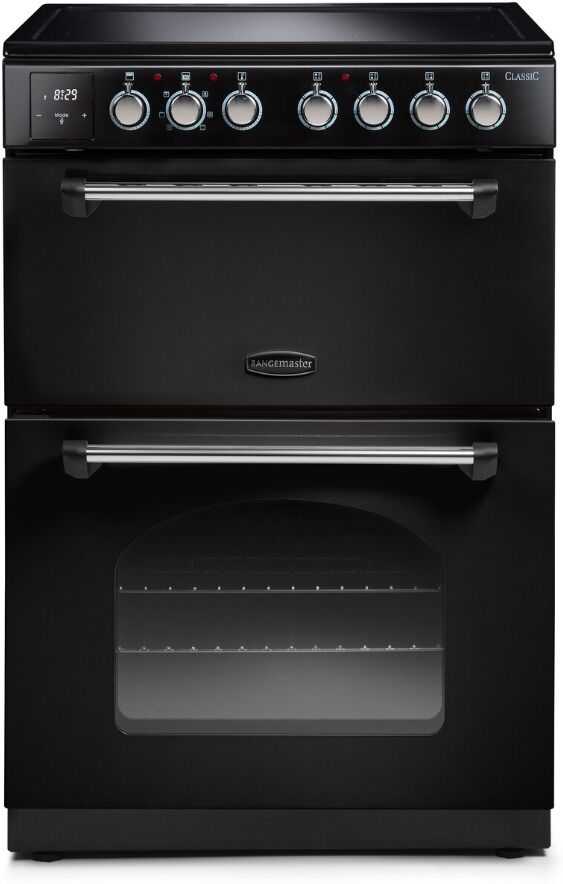 Rangemaster CLA60EIBL/C 128120 Classic 60cm Induction Cooker - BLACK/CHROME