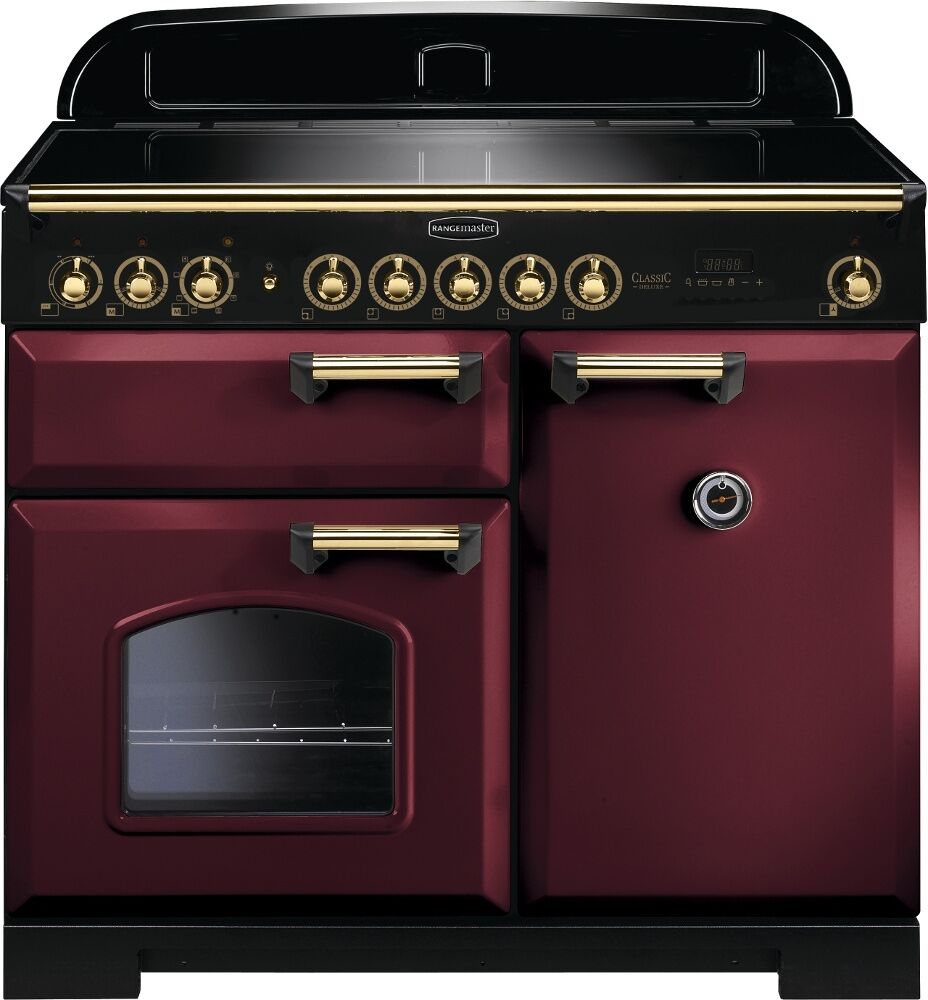 Rangemaster CDL100EICY/B Classic Deluxe 100 Electric Induction Cranberry Brass