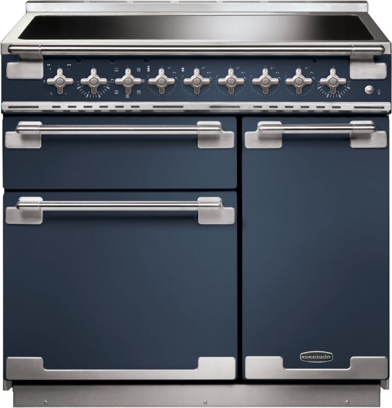 Rangemaster ELS90EISB/ Elise 90cm Electric Induction Range Cooker Stone Blue