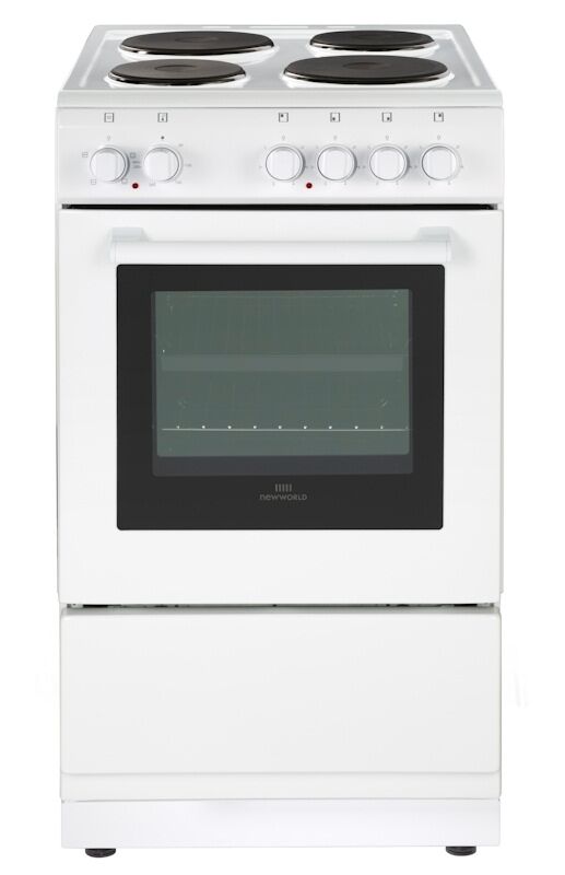 New World WH 50cm Electric Cooker with Single Oven-White