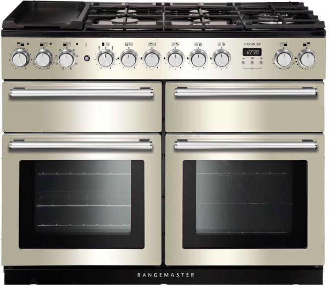 Rangemaster NEXSE110DFFIV/C Nexus SE Dual Fuel 110 Range Cooker - Ivory Chrome