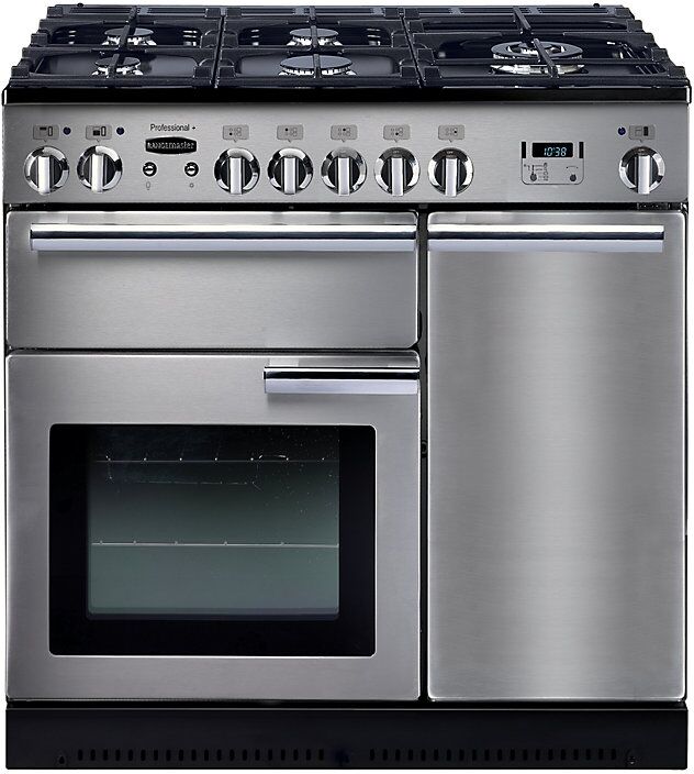 Rangemaster PROP90NGFSS/C Professional+ 90 Gas Range Cooker, Stainless Steel