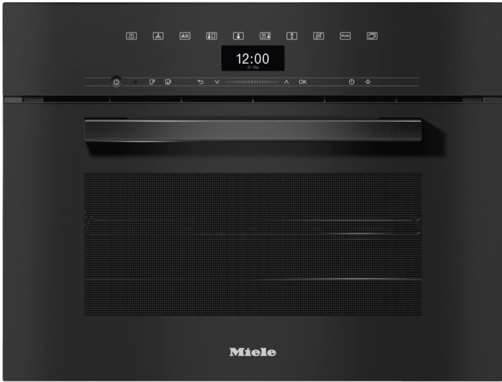 Miele DGC7440OBBL Vitroline Steam Combination Oven For Steam Cooking - Obsidian Black