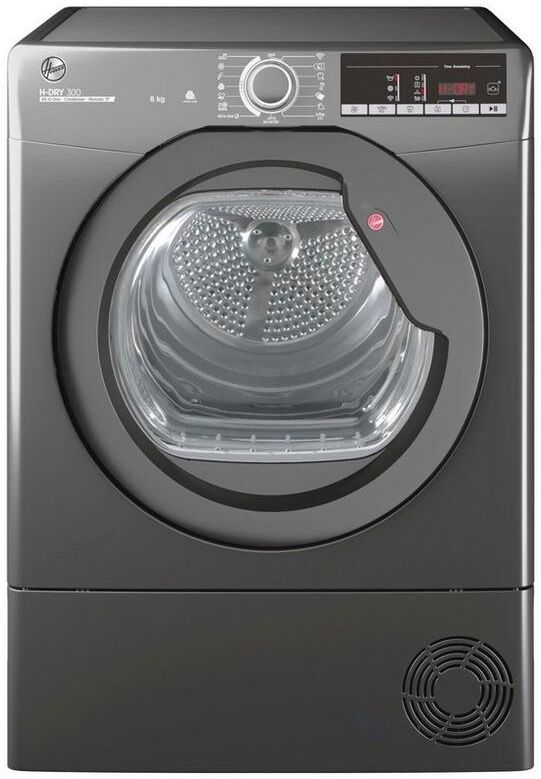 Hoover HLEC8TRGR Freestanding 8kg Condenser Tumble Dryer - Graphite