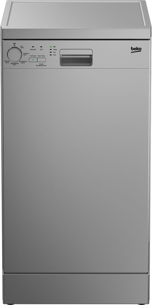 Beko DFS05020S Freestanding Slimline 45cm Dishwasher - Silver