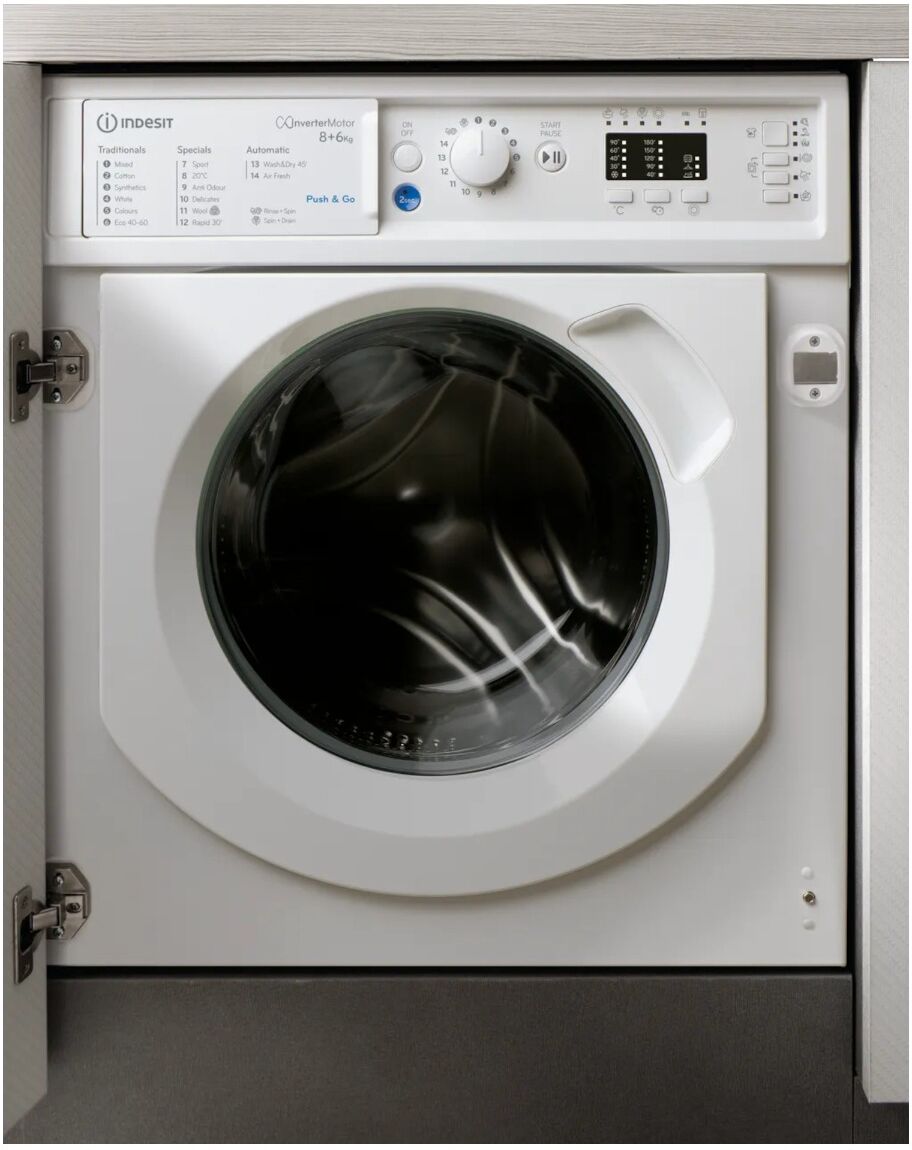 Indesit BIWDIL861284 Integrated 8kg Wash 6kg Dry Washer Dryer