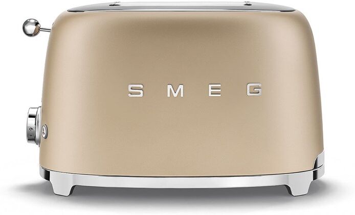 Smeg TSF01CHMUK 50's Style Two Slice Toaster - Matt Champagne