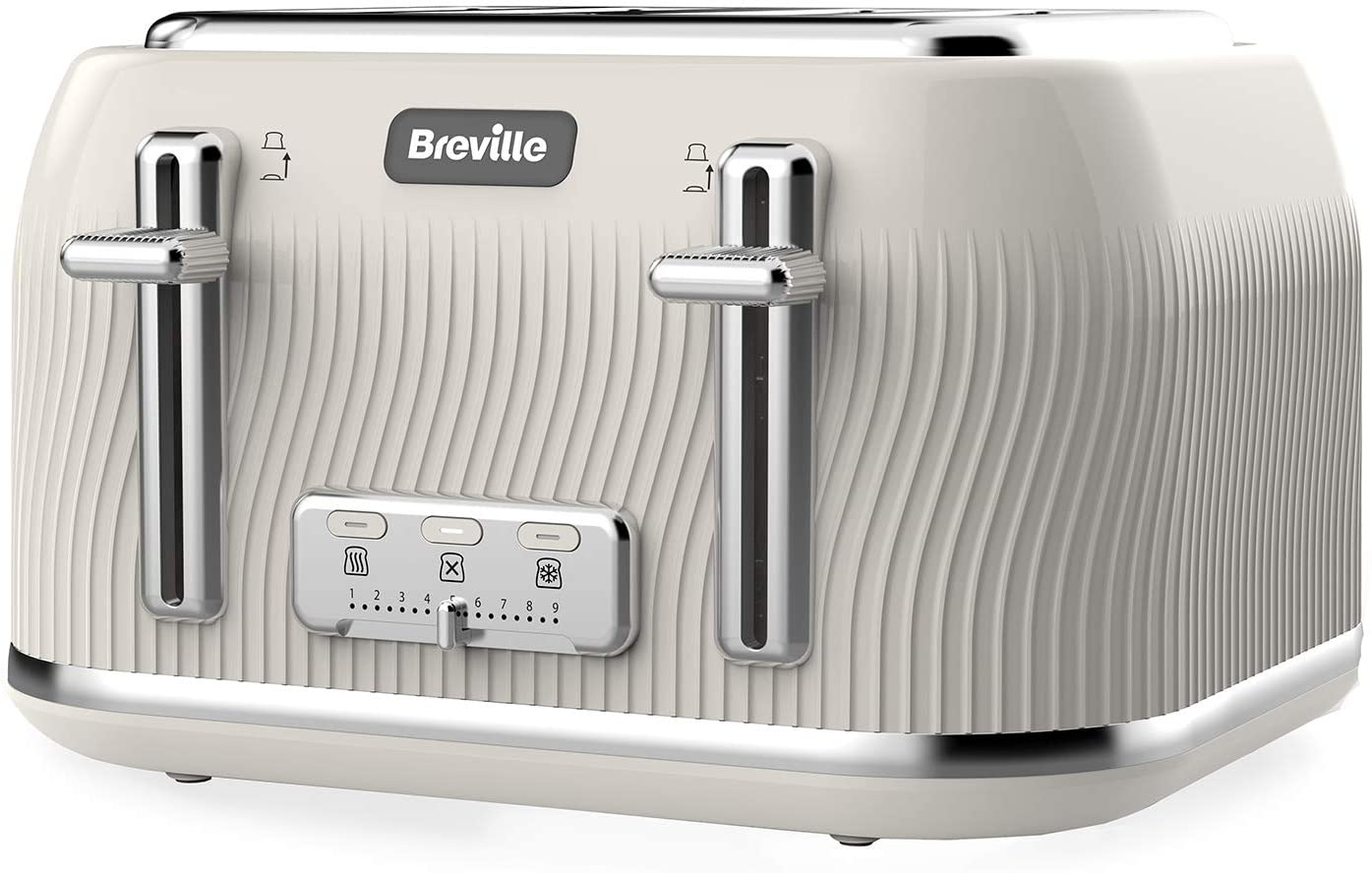 Breville VTT891 Flow 4 Slice Toaster - Cream