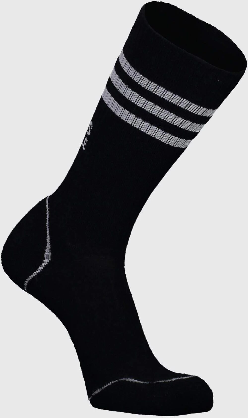 Mons Royale Unisex Signature Crew Sock - Merino Wool, Black / Grey / 42-44