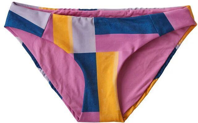 Patagonia Women's Sunamee Bikini Bottoms - Recycled Nylon, Patchwork Watercolor: Marble Pink / S