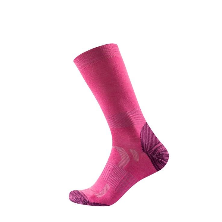 Devold Unisex Multi Light Sock - Merino Wool, Cerise / 38-40