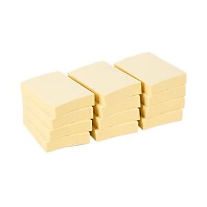 Office Depot Sticky Notes 50 x 38 mm Pastel Yellow 12 Pieces of 100 Sheets