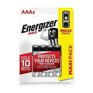 Energizer AAA Alkaline Batteries Max LR03 1.5V 8 Pieces