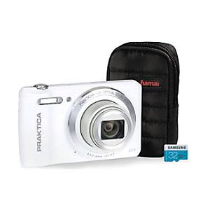 Praktica Digital Camera Luxmedia Z212 20 Megapixel White + 32GB Micro SD Card + Case