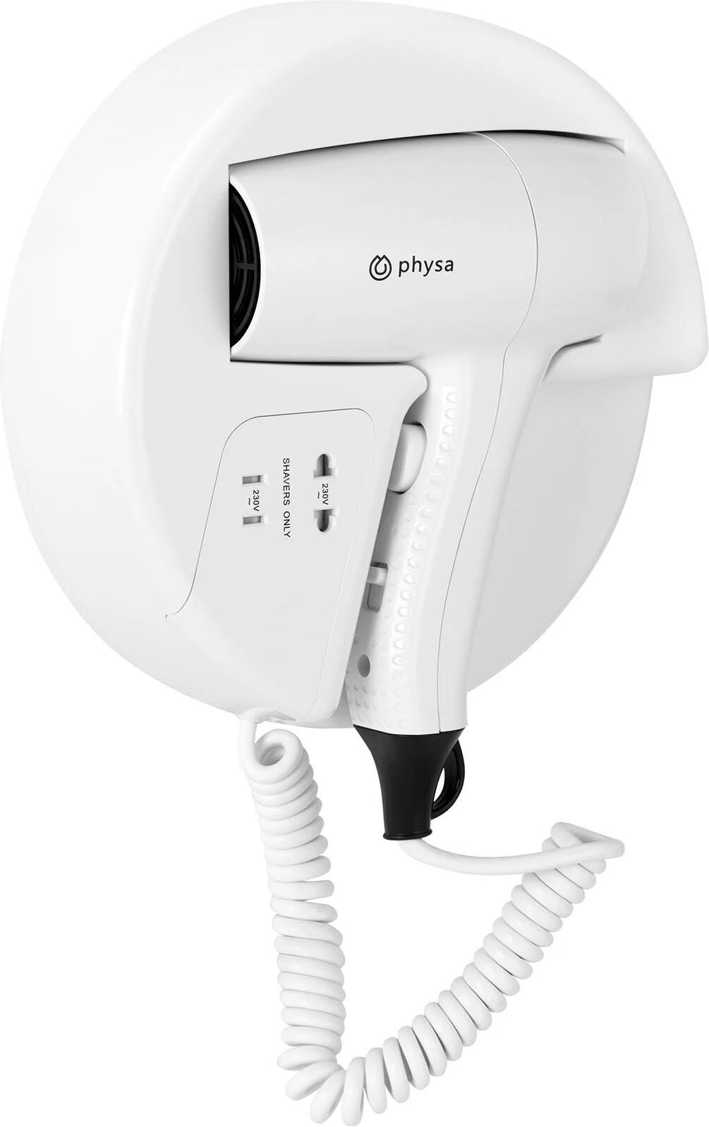 physa Wall-Mounted Hair Dryer - 1,200 W - automatic start - LED display