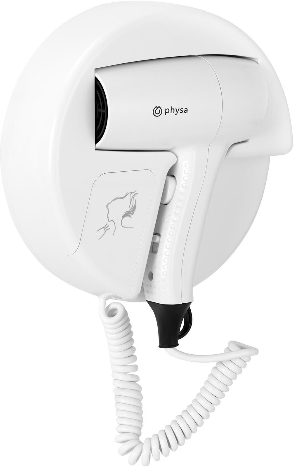 physa Wall-Mounted Hair Dryer - 1,200 W - automatic start