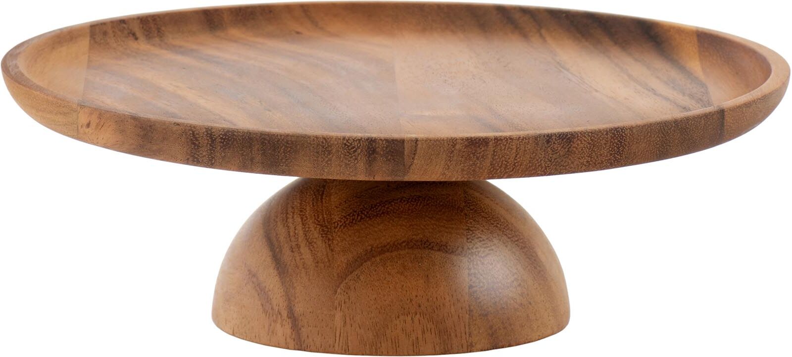 APS Cake Plate - Oiled acacia wood - diameter: 24 cm - height: 8 cm