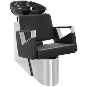 physa Salon Backwash Unit - black - stainless steel feet