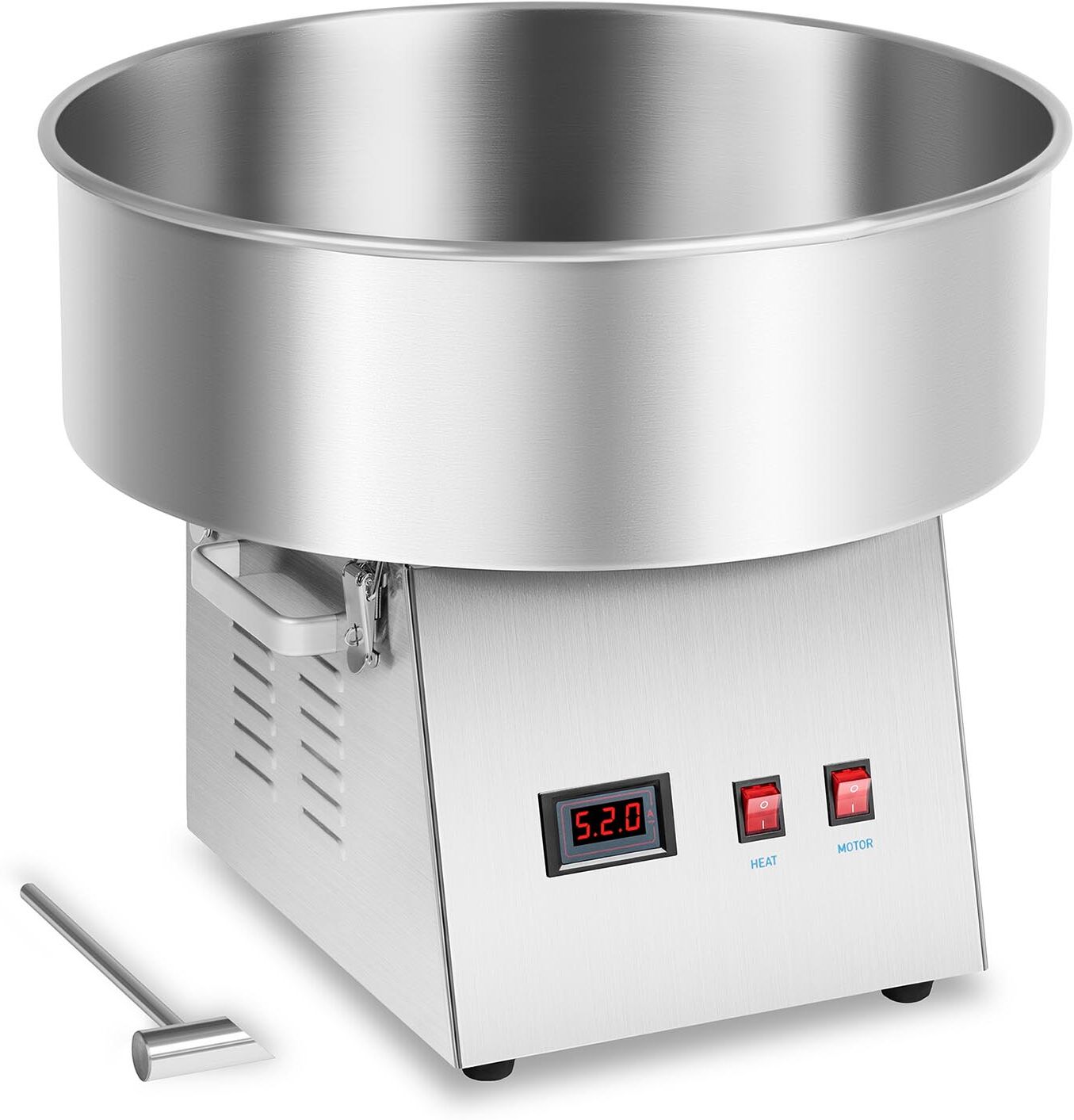 Royal Catering Candy Floss Machine - 52 cm - stainless steel - vibration absorption