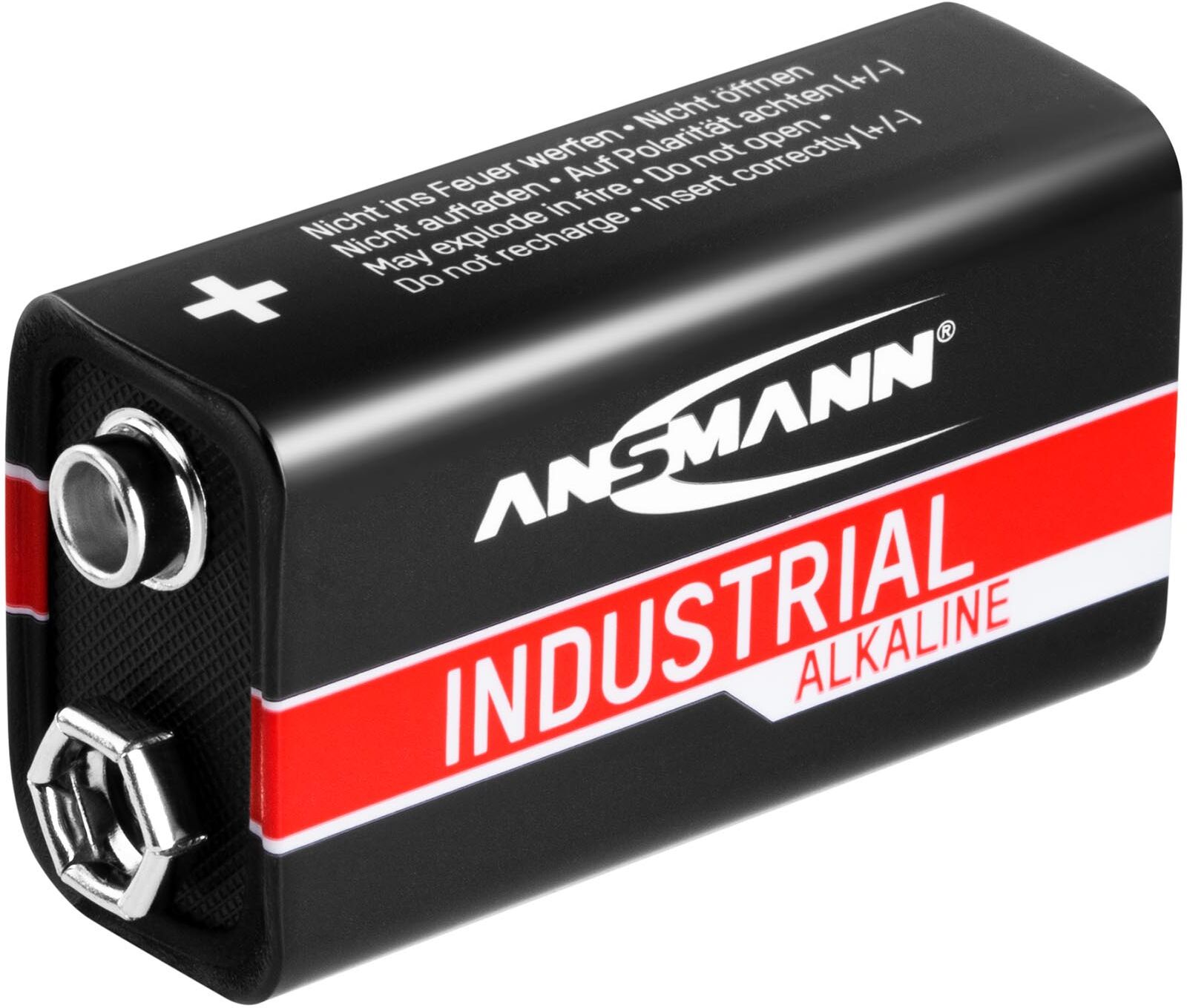 Ansmann 1505-0001 I Blok baterii alkalicznej przemysłowej / Industrial Alkaline Battery / Alkaline Batterie 9V Block