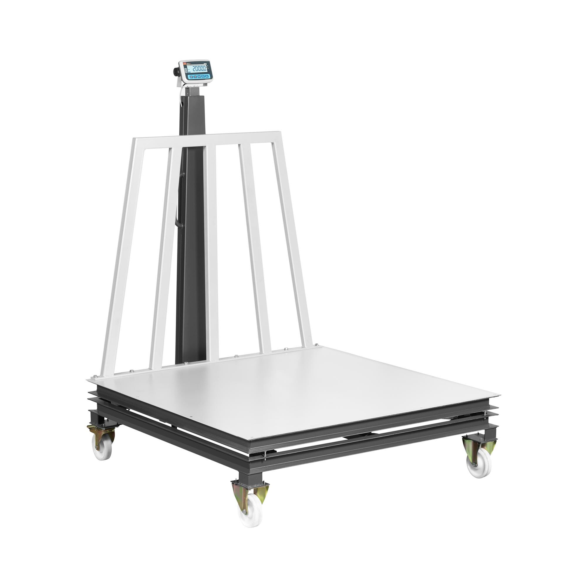 TEM Platform Scale - calibrated - 500 g (0-1,500 kg) / 1 kg (1,500-2,000 kg) - 1500 x 1500 mm - rollable