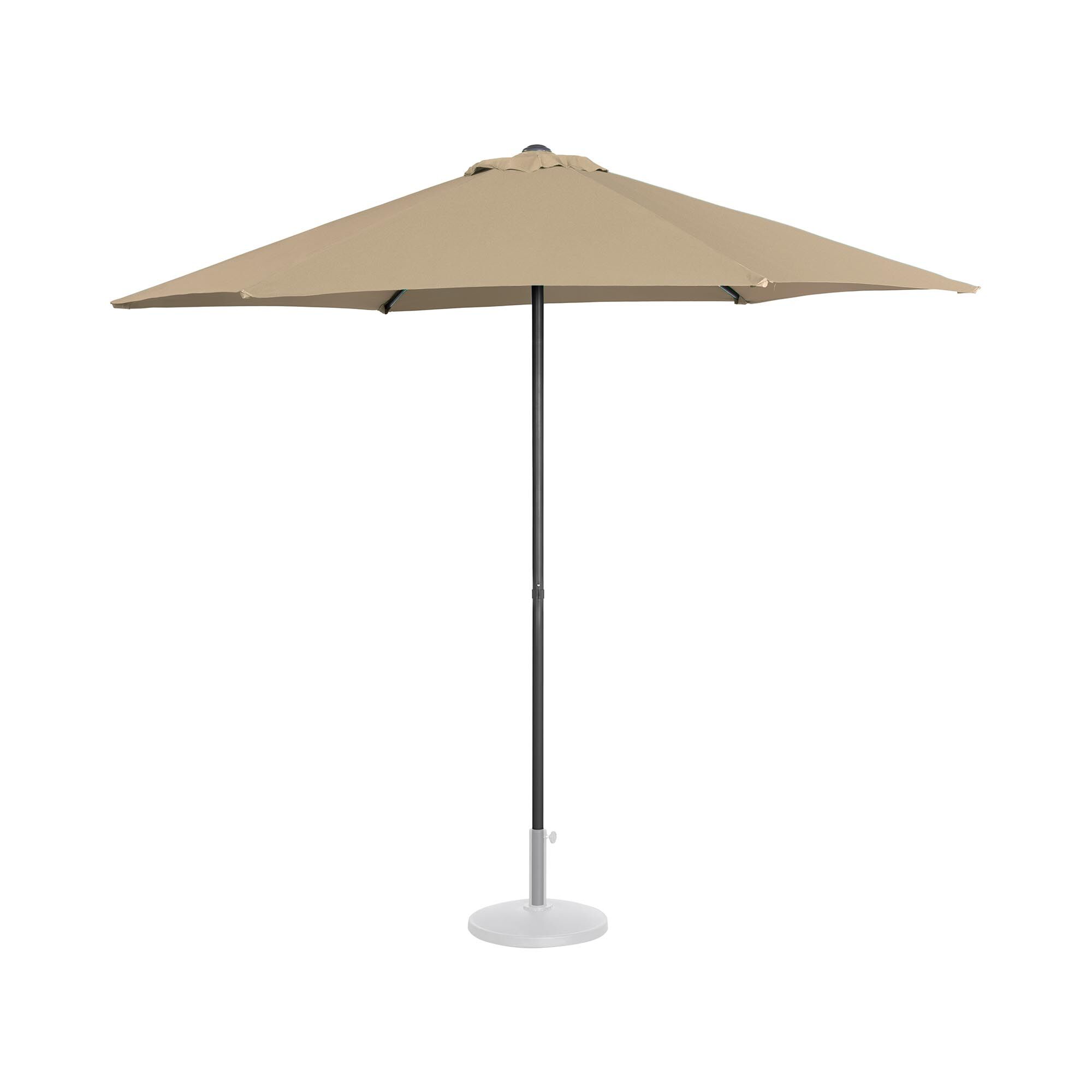 Uniprodo Large Outdoor Umbrella - taupe - hexagonal - Ø 270 cm