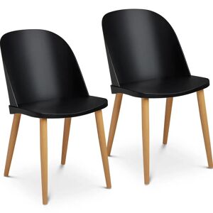 Fromm & Starck Chair - set of 2 - up to 150 kg - seat 43.5 x 43 cm - black - transparent back
