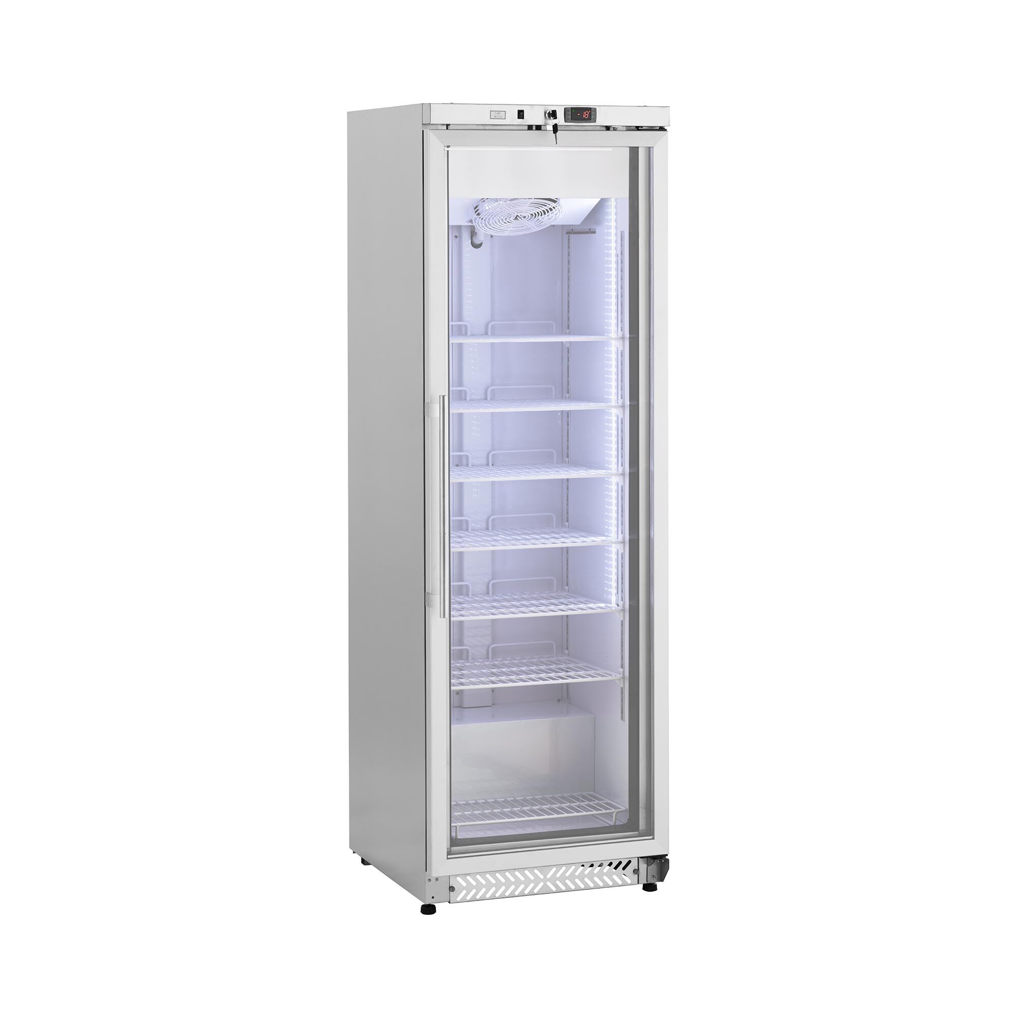 Royal Catering Freezer - 380 L - Royal Catering - glass door - Silver - refrigerant R290