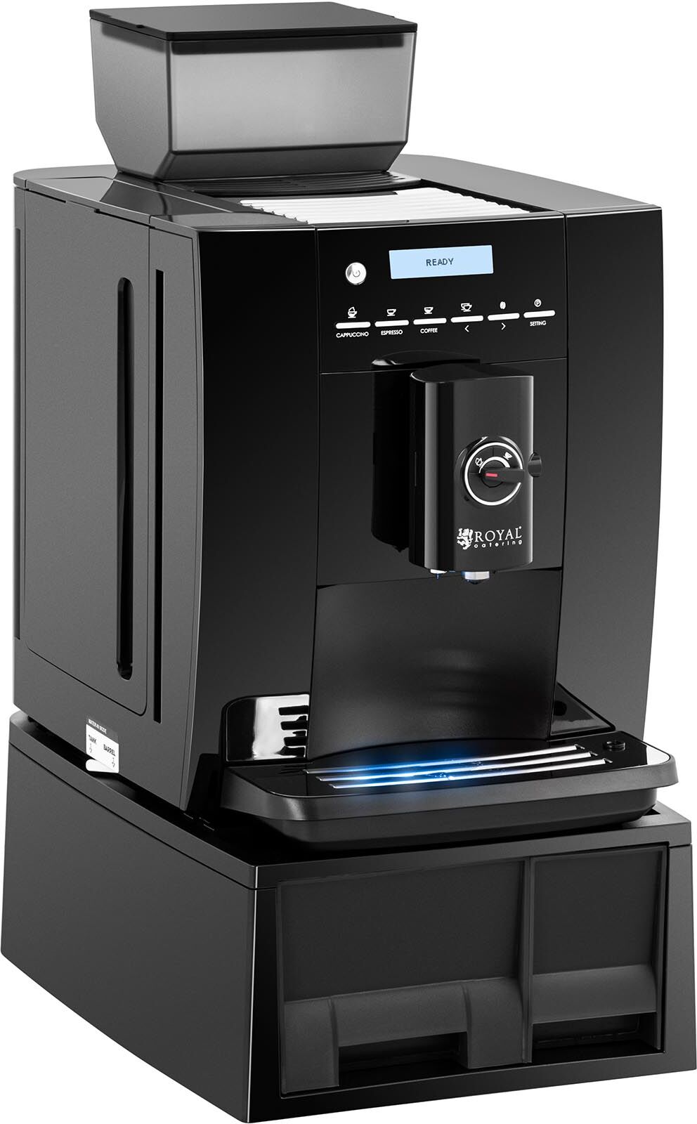 Royal Catering Automatic Coffee Machine - up to 750 g of beans - milk frother