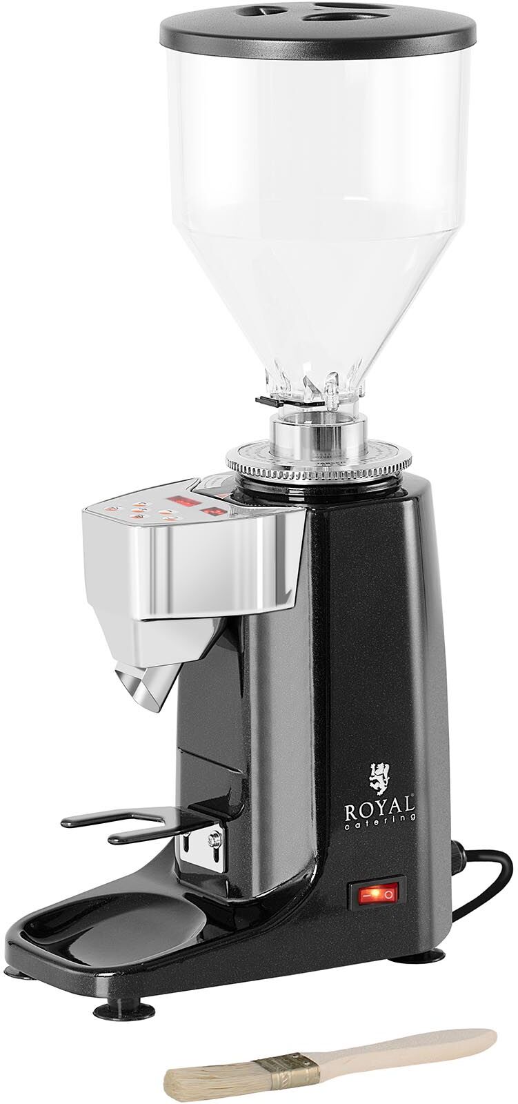 Royal Catering Coffee grinder - 200 W - aluminium - black - LED