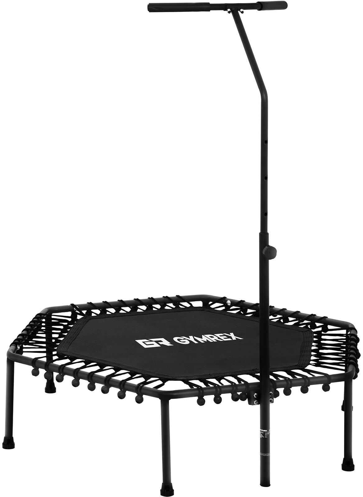 Gymrex Fitness Trampoline - with handlebar - black