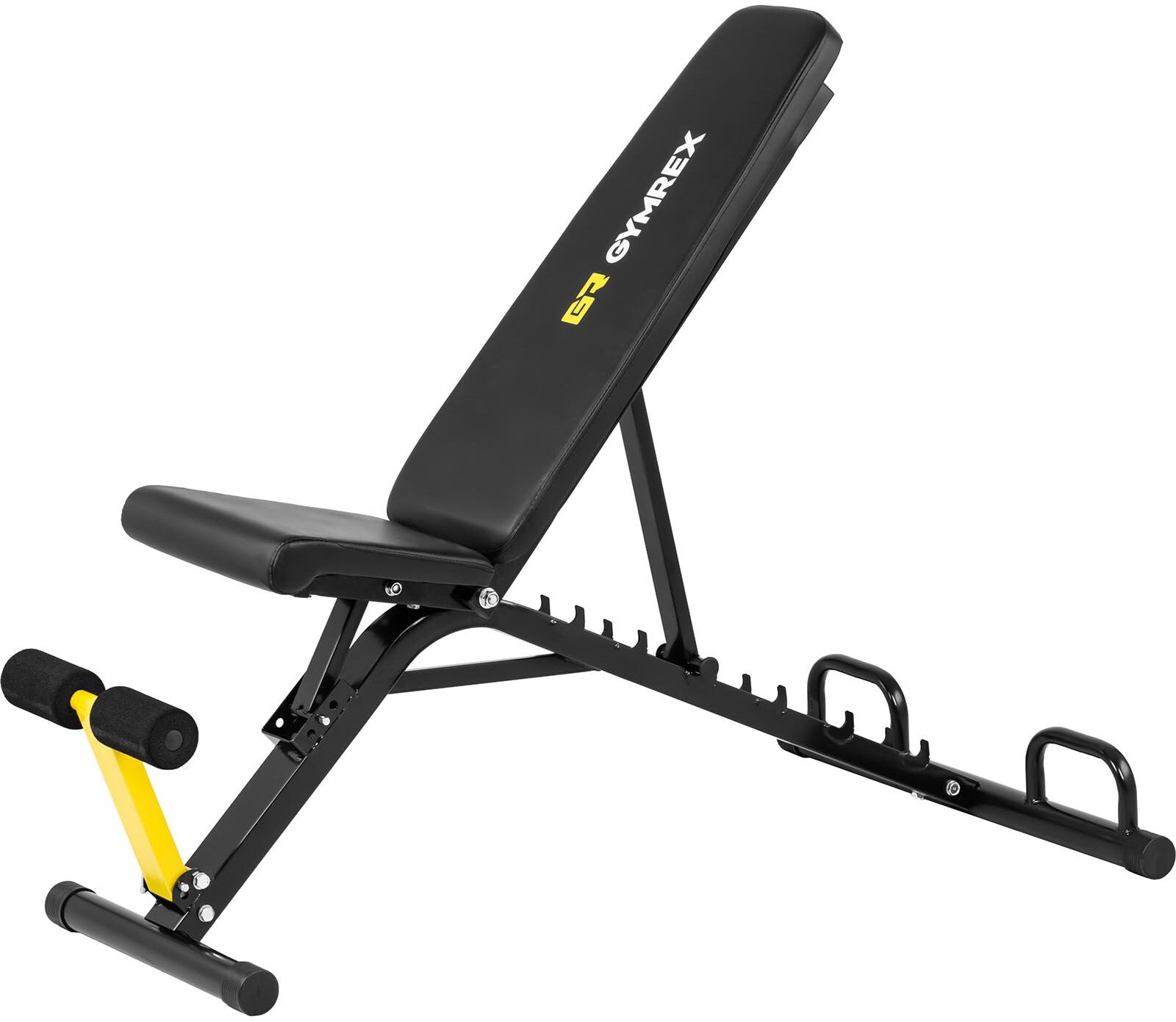 Gymrex Sit-Up Bench - adjustable seat and back