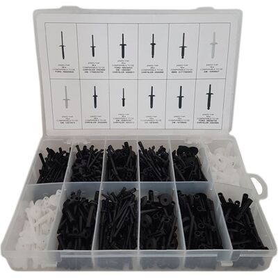 Weber Tools Assortment Plastic blind rivet 235 pcs FD6048 Weber Tools Assortment Plastic blind rivet 235 pcs FD6048