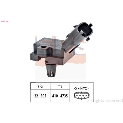 Bosch 1.993.186 Barometric Pressure Sensor - Pressure Measurement Bosch 1.993.186 Barometric Pressure Sensor - Pressure Measurement