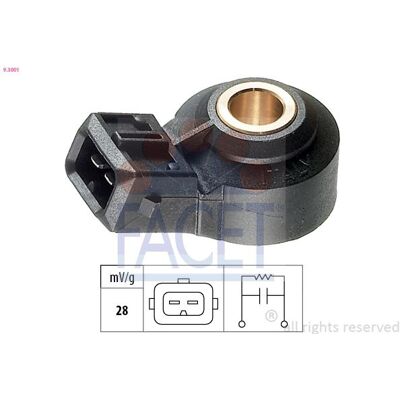 Facet Knock Sensor Made in Italy - OE Equivalent 93001 Facet Knock Sensor Made in Italy - OE Equivalent 93001