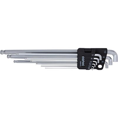 Sonic L-key set with ball head and short curved head 9 pcs 600912 Sonic L-key set with ball head and short curved head 9 pcs 600912