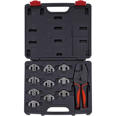 Sonic Cable crimping tool with interchangeable jaws 11 pcs. 813002 Sonic Cable crimping tool with interchangeable jaws 11 pcs. 813002