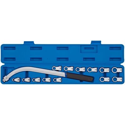 Sonic Tensioner spanner set bent. 12-19mm, E10-E18, 15-pcs. 805015 Sonic Tensioner spanner set bent. 12-19mm, E10-E18, 15-pcs. 805015