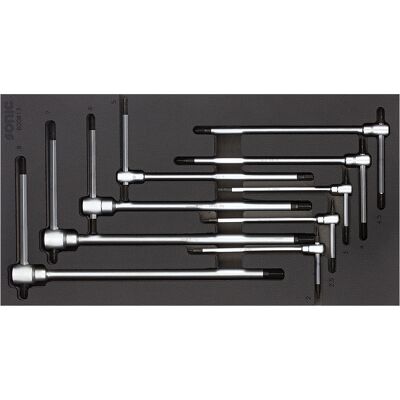 Sonic T-handle Key Set Hexagon 3-Way with Sliding Handle 9-piece 600913 Sonic T-handle Key Set Hexagon 3-Way with Sliding Handle 9-piece 600913