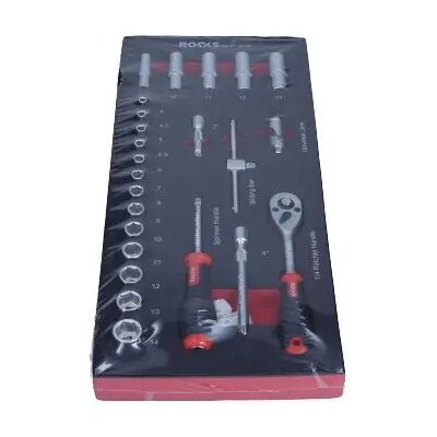 Rooks Ratchet and socket set 1/4", 24 pieces OK013119 Rooks Ratchet and socket set 1/4", 24 pieces OK013119