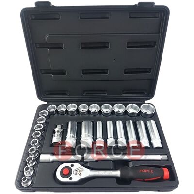 Force 30pc 3/8"DR. 6pt. Flank Socket set 3302 Force 30pc 3/8"DR. 6pt. Flank Socket set 3302