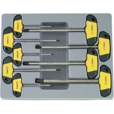 Force T-handle hex key set SAE 9 pieces 2097S Force T-handle hex key set SAE 9 pieces 2097S