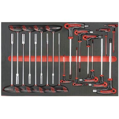 Force Socket wrench & Allen key ball set 19 pieces (EVA) 2195 Force Socket wrench & Allen key ball set 19 pieces (EVA) 2195